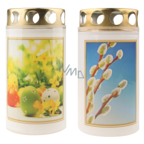 Cemetery Easter candle with lid 100 g various species 1 piece