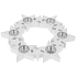 Wooden Star Circle Candle Holder, white, 310 mm for 6 tea light candles