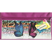 Donau Gimboo School case with zipper purple with bow ties 22 x 12 cm