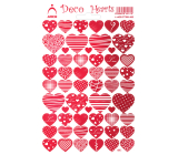 Arch Holographic decorative stickers hearts red 18 x 12 cm 412