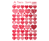 Arch Holographic Decorative Stickers Hearts Red 18 x 12 cm 412