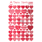 Arch Holographic Decorative Stickers Hearts Red 18 x 12 cm 412