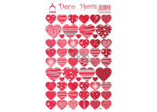 Arch Holographic decorative stickers hearts red 18 x 12 cm 412