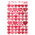 Arch Holographic Decorative Stickers Hearts Red 18 x 12 cm 412