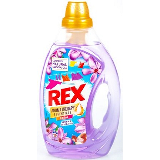 Rex Jasmin & Jojoba Oil Aromatherapy Essentials Color Gel for Washing Colored Laundry 20 Loads 1 L