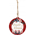 Albi Wooden carved ornament Merry Christmas 8,5 cm