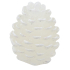 Crab Candle white cone with white glitter Christmas 6 x 9 cm