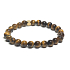 Tiger eye bracelet elastic natural stone, 8 mm / 18 cm, sun and earth stone, brings luck and wealth