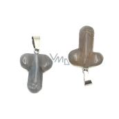 Agate Penis for happiness, pendant natural stone hand cut approx. 11 x 22 mm