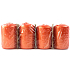 VeMDom Metallic orange candle cylinder 40 x 60 mm 4 pieces