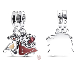 Charm Sterling silver 925 Disney Lion King Timon and Pumba 2in1, movie bracelet pendant