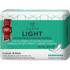 Carin Light Incontinence Odour Control 8pcs