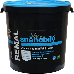 REMAL Snow White High White Wall Paint, 36+4 kg