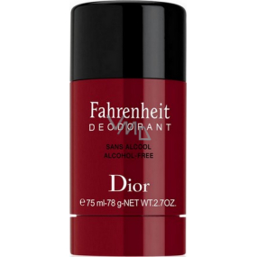 Christian Dior Fahrenheit deodorant stick without alcohol for men 75 ml