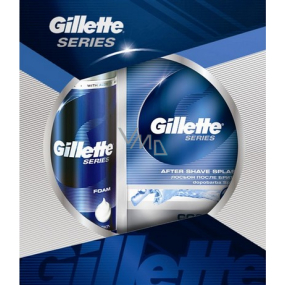 Gillette Series Sensitive Shaving Foam 250 ml + Cool Wave After Shave Splash 100 ml, cosmetic set for men