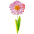 Flower large light pink intertwined 49 cm