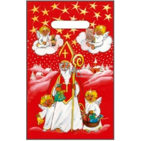 Angel Plastic bag 32 x 20 cm red St. Nicholas, angels