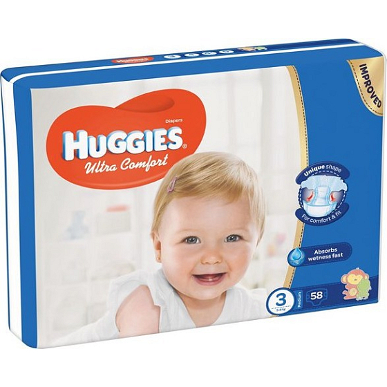 Huggies Ultra Comfort Jumbo size 3 5-8 kg diaper pants 58 pieces