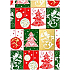 Ditipo Gift wrapping paper 70 x 500 cm Christmas colored trees, flasks