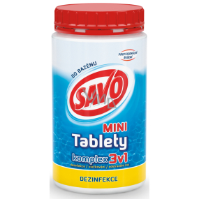Savo 3in1 Mini Complex Chlorine tablets for pool disinfection 800 g