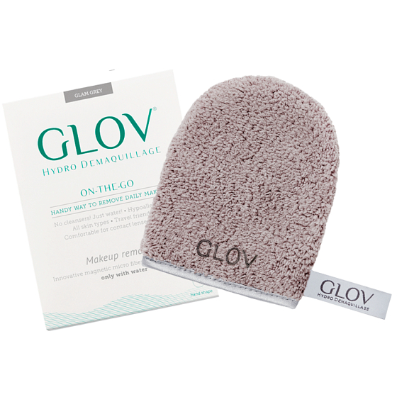 Glov Hydro Demaquillage On-The-Go Glam Gray make-up gloves 1 piece
