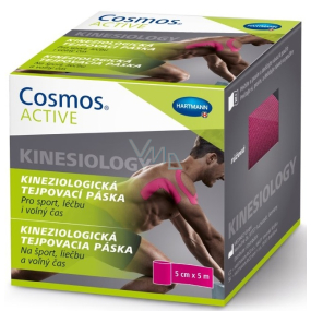 Cosmos Active Kinesiology Kinesiological Taping Tape Pink 5 cm x 5 m