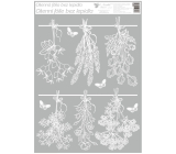Non-adhesive Window Film White Dried Flowers 42 x 30 cm