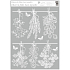 Non-adhesive Window Film White Dried Flowers 42 x 30 cm