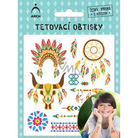 Arch Tattoo decals with a certificate for children Indians