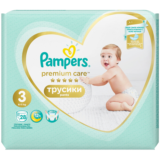 Pampers Premium Care size 3, 6-11 kg diaper panties 28 pieces
