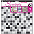 Wall sticker plastic mosaic, imitation tiles, gray-black 2 sheets 25.5 x 25.5 cm