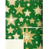 Nekupto Gift wrapping paper 70 x 500 cm Christmas green gold stars