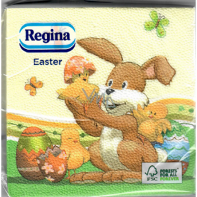 Regina Paper napkins 1 ply 33 x 33 cm 20 pieces Easter Bunny with chickens