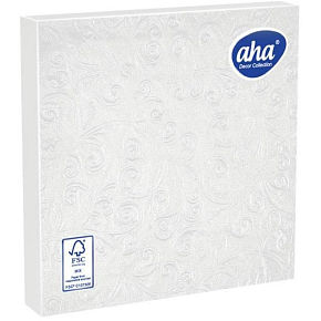 Aha Paper Napkins 3-ply 33 x 33 cm 15 pieces Embossed White