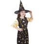 Rappa Halloween Black-gold witch costume for children, size M