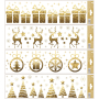 Window film without adhesive stripes with gold embossing gifts 64 x 15 cm