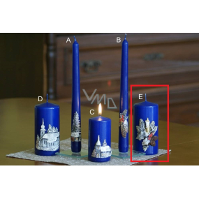 Lima Relief candle cylinder dark blue 60 x 120 mm 1 piece