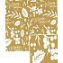 Nekupto Christmas gift wrapping paper 70 x 500 cm Golden mistletoe, inscription