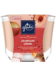 Glade Champagne Cheers with the scent of champagne and fresh peach scented candle in glass, burning time up to 52 hours 224 g