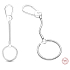 Sterling silver serpentine handbag pendant