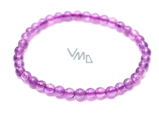 Amethyst bracelet elastic natural stone, ball 4 mm / 15 cm, for children, stone of kings and bishops
