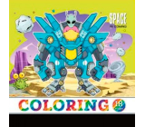 Ditipo Colouring book Space square 18 pages A4 21 x 29,7 cm
