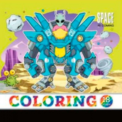 Ditipo Colouring book Space square 18 pages A4 21 x 29,7 cm