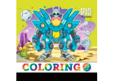 Ditipo Colouring book Space square 18 pages A4 21 x 29,7 cm