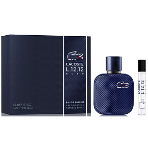 LACOSTE L.12.12 Bleu set eau de parfum 50 ml + eau de parfum 7.5 ml, gift set for men LACOSTE L.12.12 Bleu set eau de parfum 50 ml + eau de parfum 7.5 ml, gift set for men