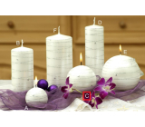 Lima Galaxy candle white sphere 80 mm 1 piece