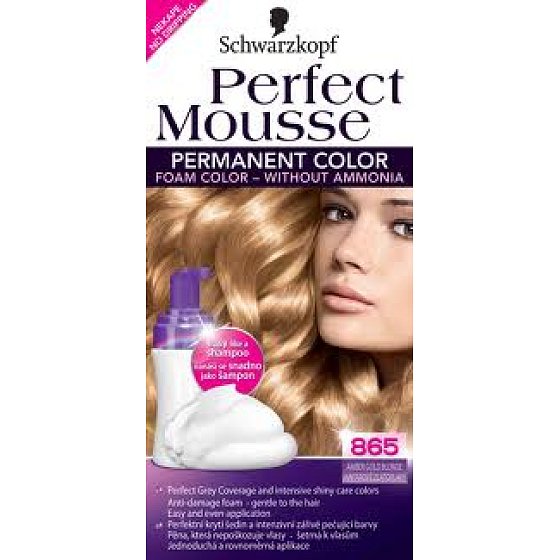 Perfect Mousse Permanent Color hair color 865 Amber Gold