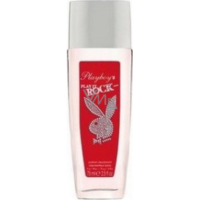 Playboy Play It Rock perfumed deodorant glass for women 75 ml
