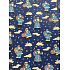 Christmas paper with blue Santa Claus motif 70 x 100 cm 1 piece