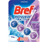 Bref Power Aktiv 4 Formula Lavender toilet block for hygienic cleanliness and freshness of your toilet, colours the water 50 g